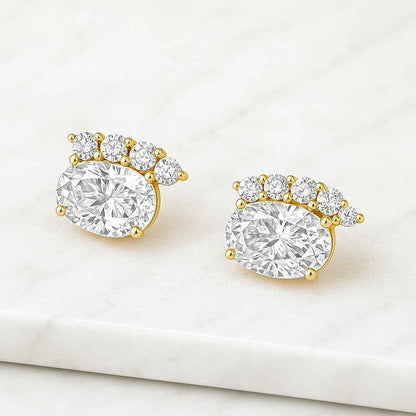 Sustainable Lab Diamond Bridal Wedding Earrings