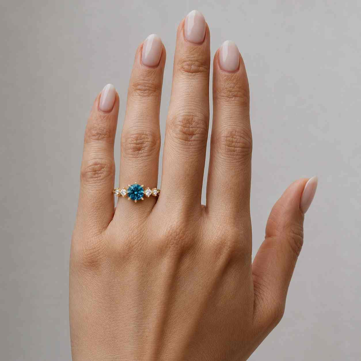 teal sapphire engagement ring moissanite cluster ring oval shape gemstone ring anniversary gifts 14k solid rose gold ring promise ring
