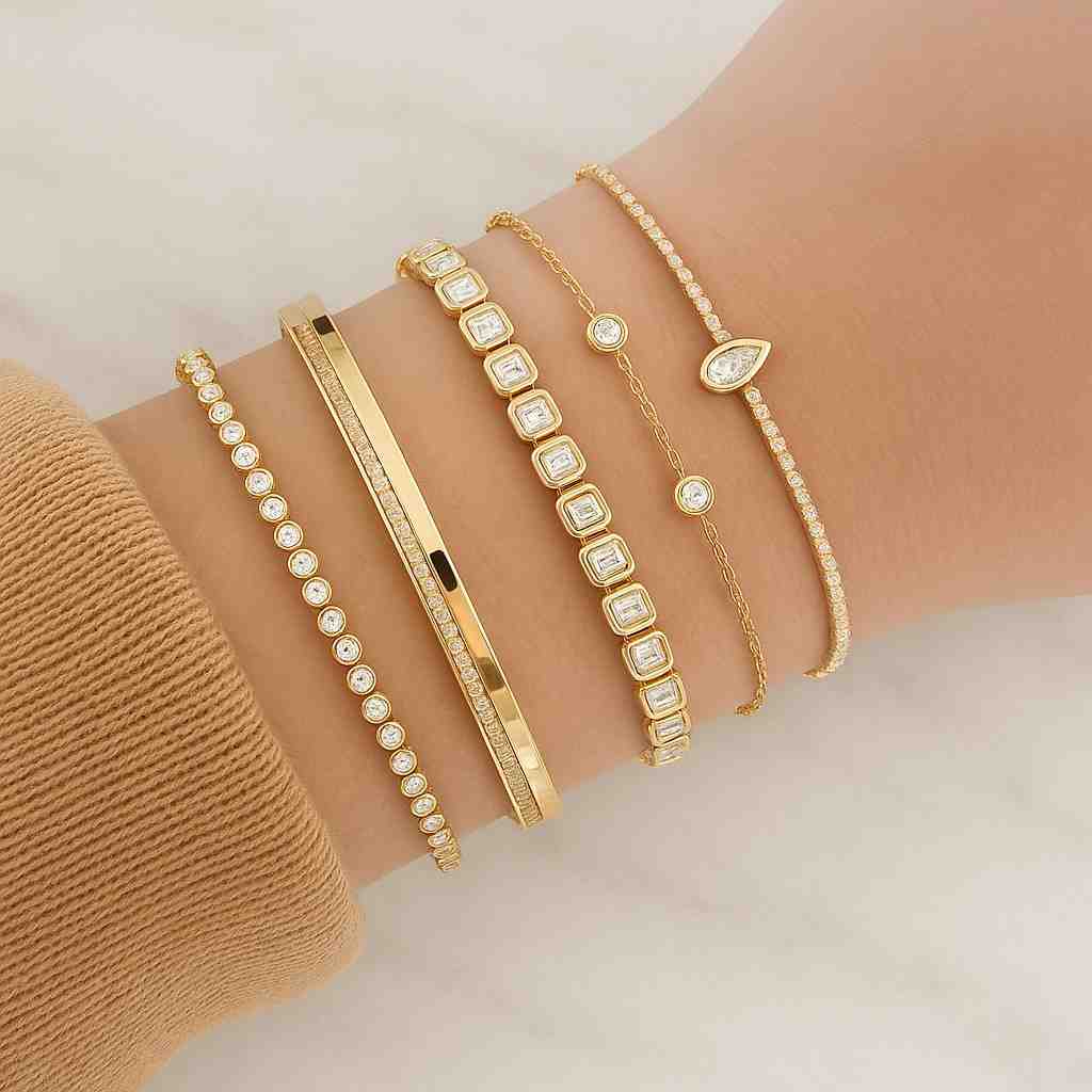 Old European Cut CZ Stone Tennis Bracelet 925 Silver Bracelet Wedding Engagement Bracelet