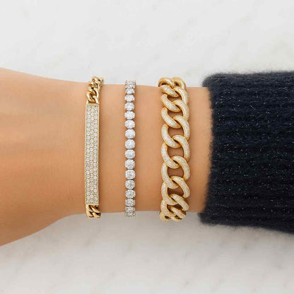 Tennis Bracelet Lab Grown Diamond Bezel Set Tennis Bracelet