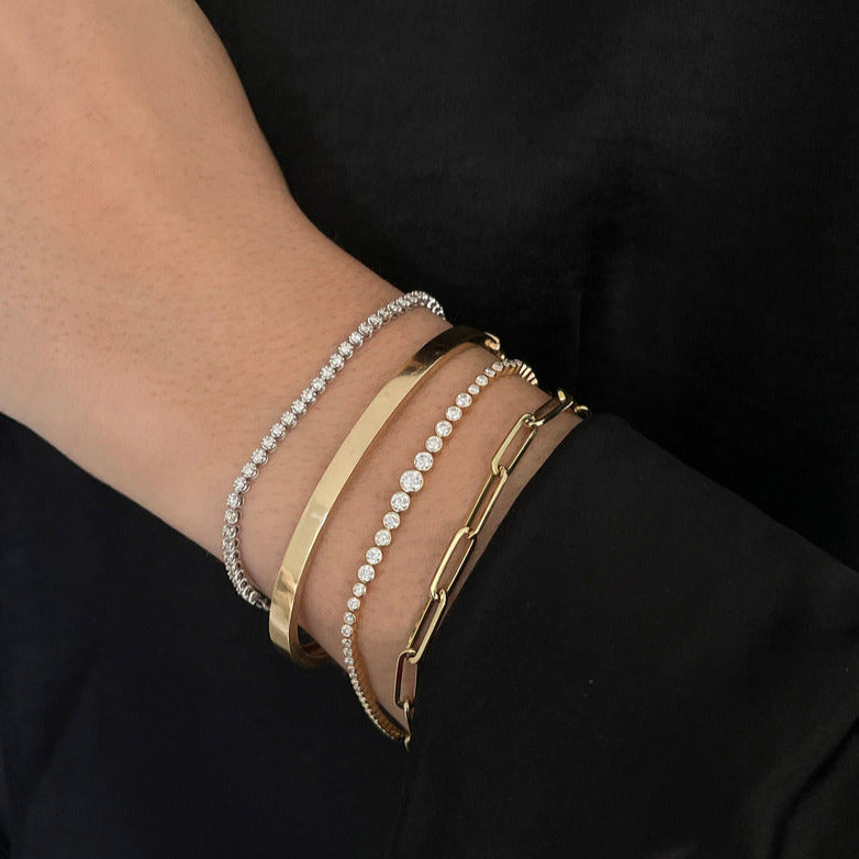 Tennis Bracelet Moissanite Jewelry,  Elegant Gift for Her