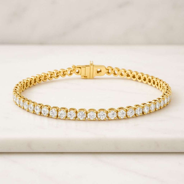 Tennis Bracelet in 14ct White Gold Round Brilliant Cut  Luxury Tennis Bracelet Gift for Her