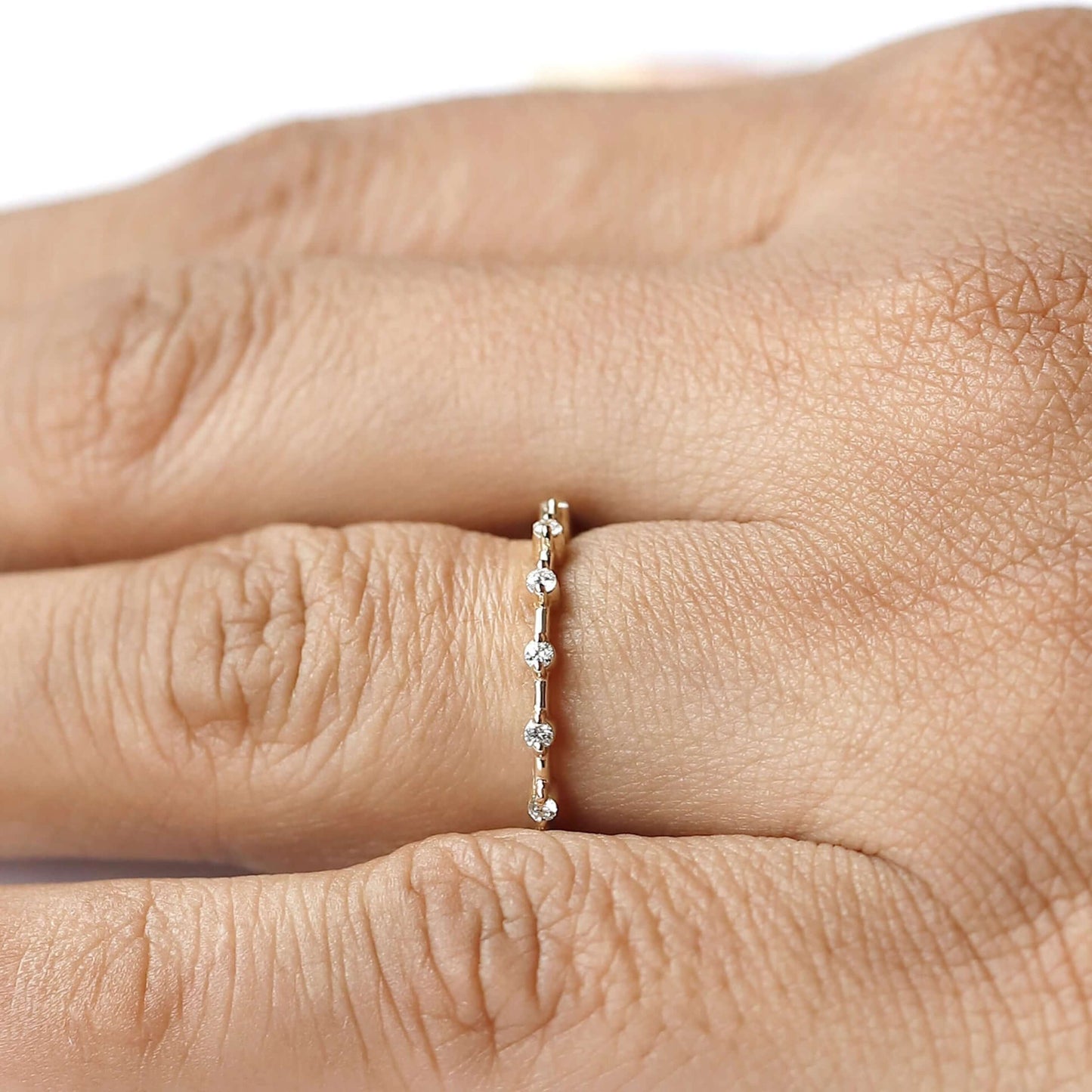Thin Distance Stacking Band For Her