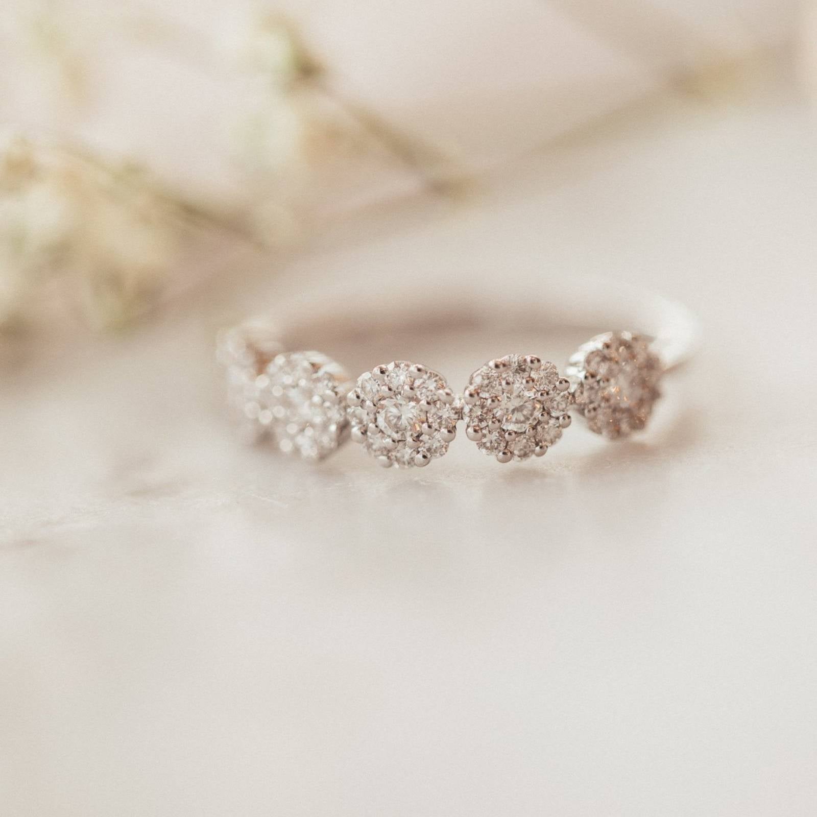 Thin Eternity Ring- Dainty Eternity Band- Gold Wedding Ring-