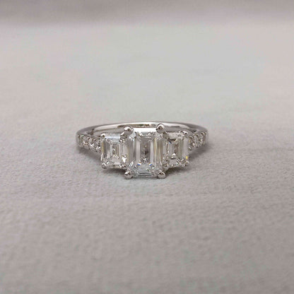 Three Stone Emerald Ring