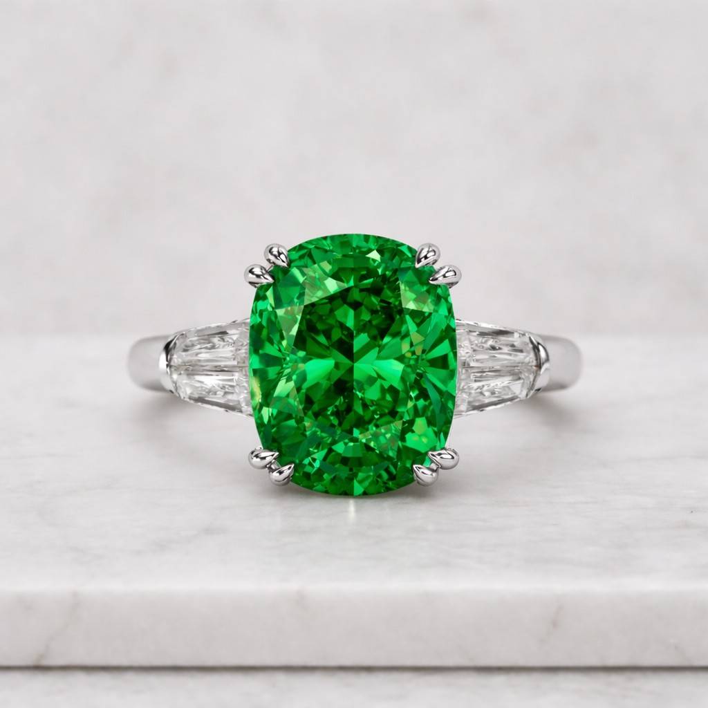 Three Stone Engagement Ring Anniversary Gift Wedding Ring