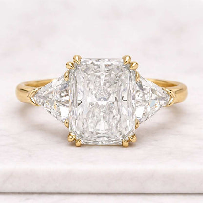 Three Stone Moissanite Ring