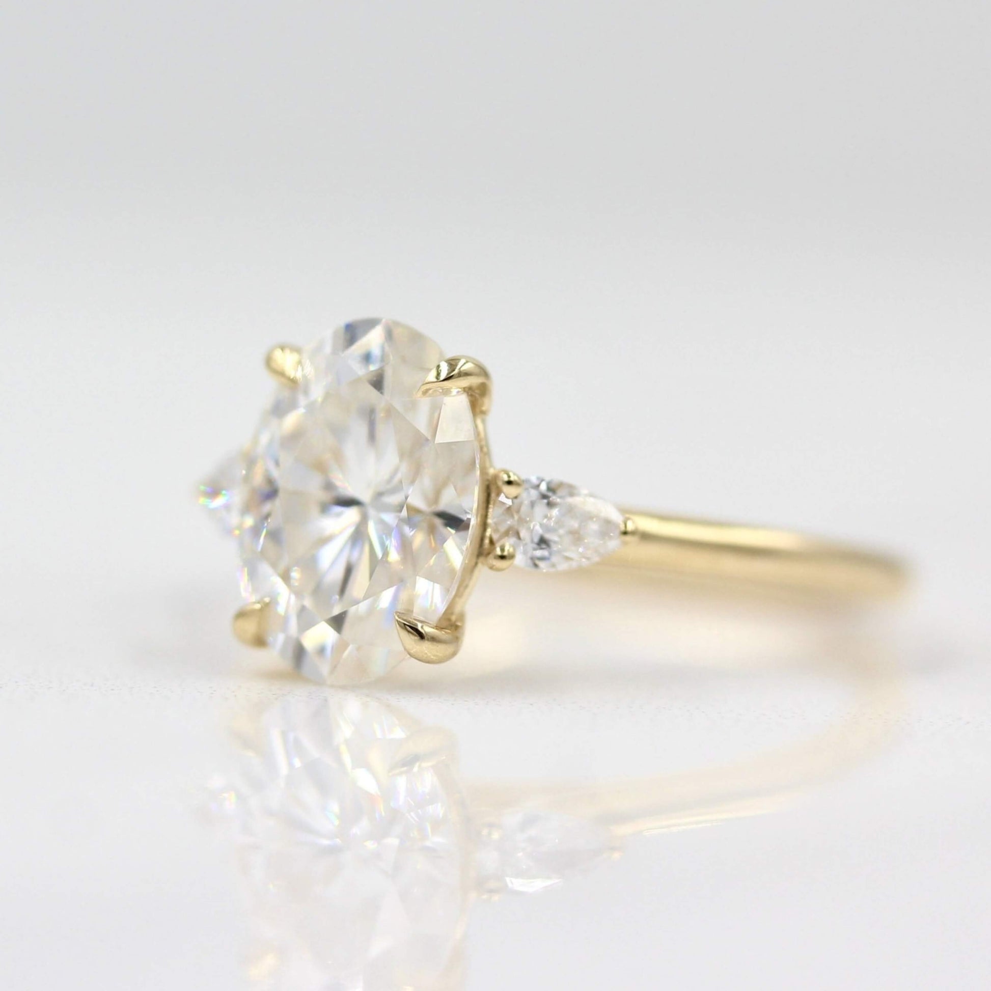 Three Stone Ring, Vintage Wedding Bridal Ring