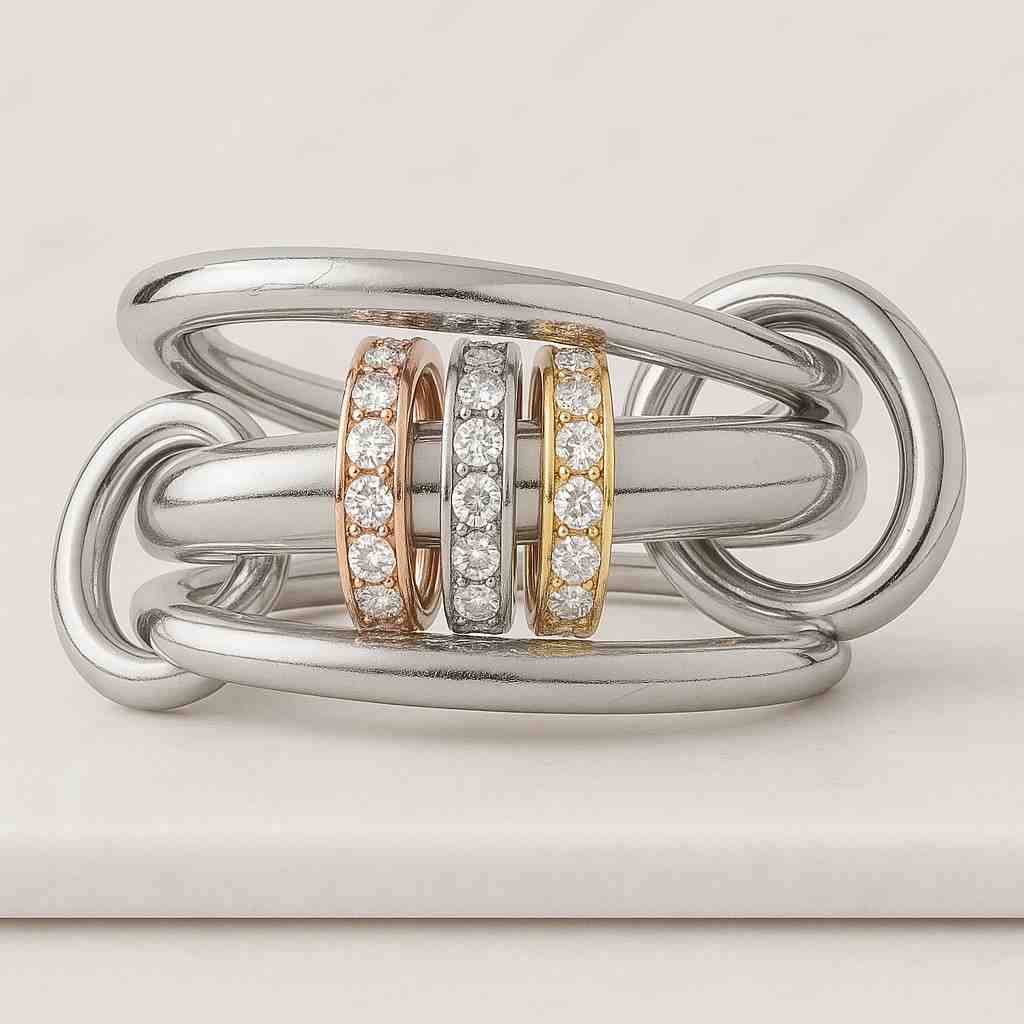 three tone ring interlocking ring