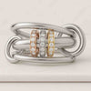 Round Diamond Chunky Connector Ring
