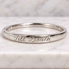 14K Solid Gold Personalized Till Death Band Custom Name Stacking Ring