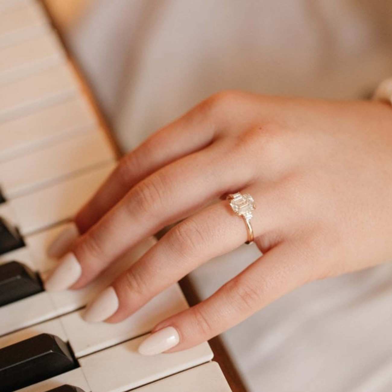 Double Prong Diamond Ring Multi Diamond Ring