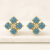 2.50 MM Vivid Blue Round Cut Lab Grown Diamond Stud Earrings