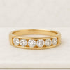 14K Solid Gold Six Stone Engagement Band for Her