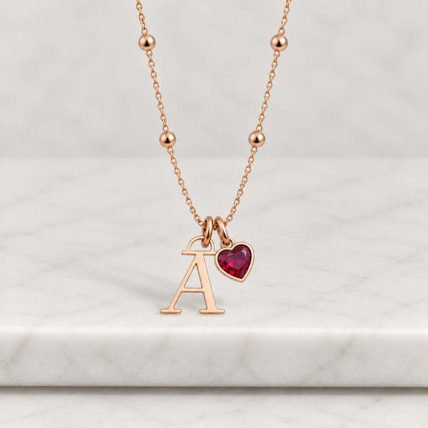 Toi et Moi Pendant Necklace – 2 CT Heart & Emerald Cut Lab Grown Diamonds in 14K Gold, Moissanite Option, Romantic Two-Stone Gift for Her.
