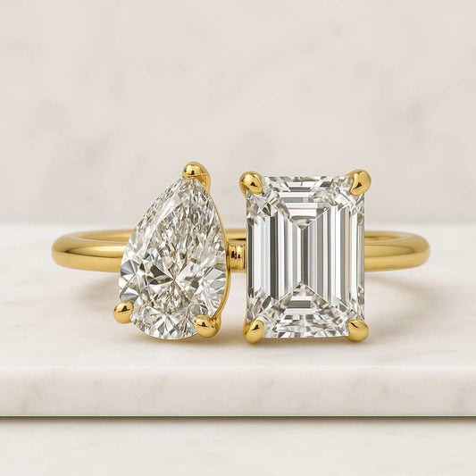 Toi et Moi Ring Promise Ring Engagement Ring Two Stone Ring Wedding Ring Anniversary Gift Gift for Wife 