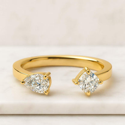 Toi et Moi Ring, Promise Ring Engagement Ring Two Stone Ring Wedding Ring Anniversary Gift Gift for Her