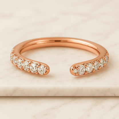 Open Cuff Diamond Band For Her