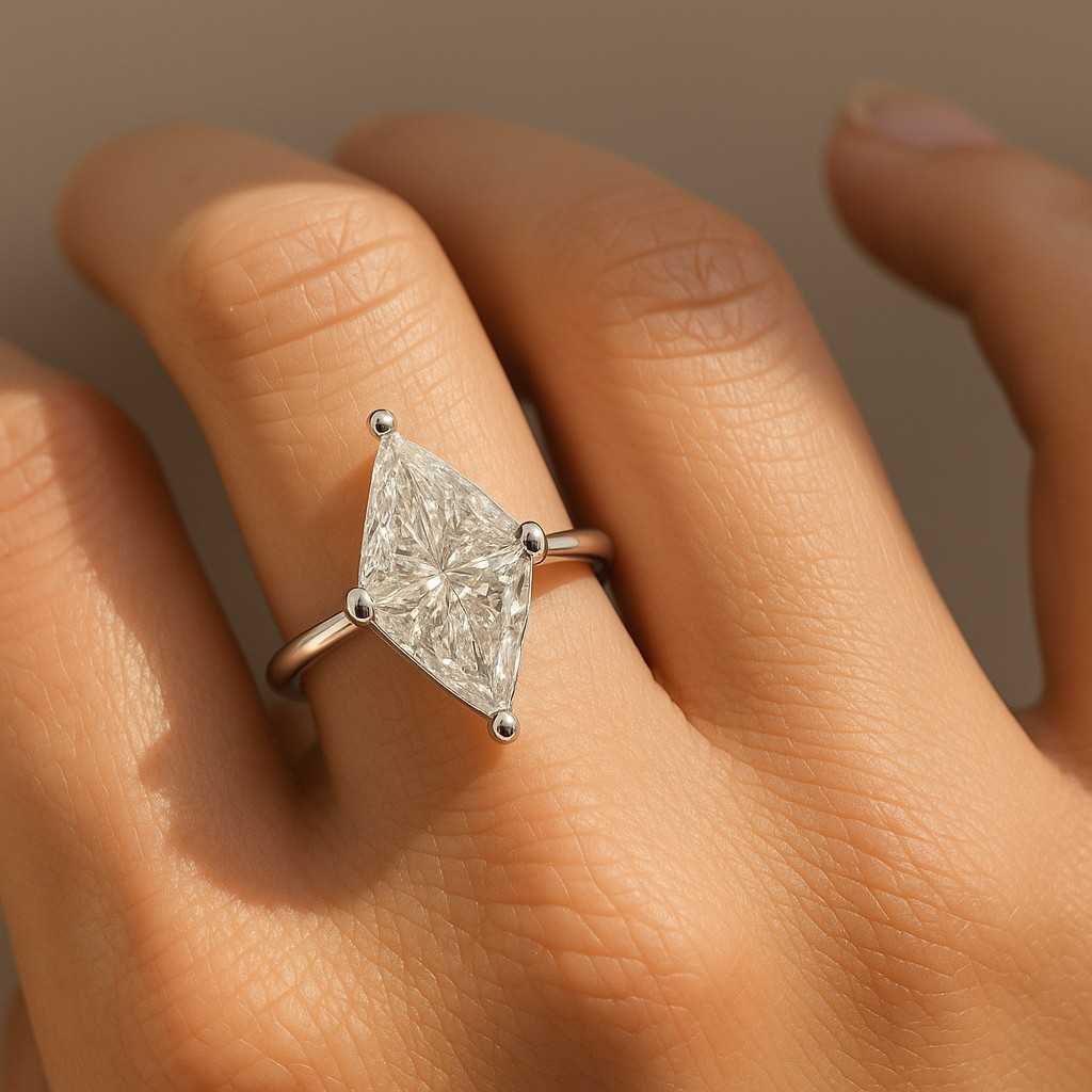 Trillion Cut Diamond Halo Engagement Ring Lab Grown Diamond Ring IGI Certified Diamond Ring Cathedral Set Wedding Ring for Women,Anniversary Gift For Her