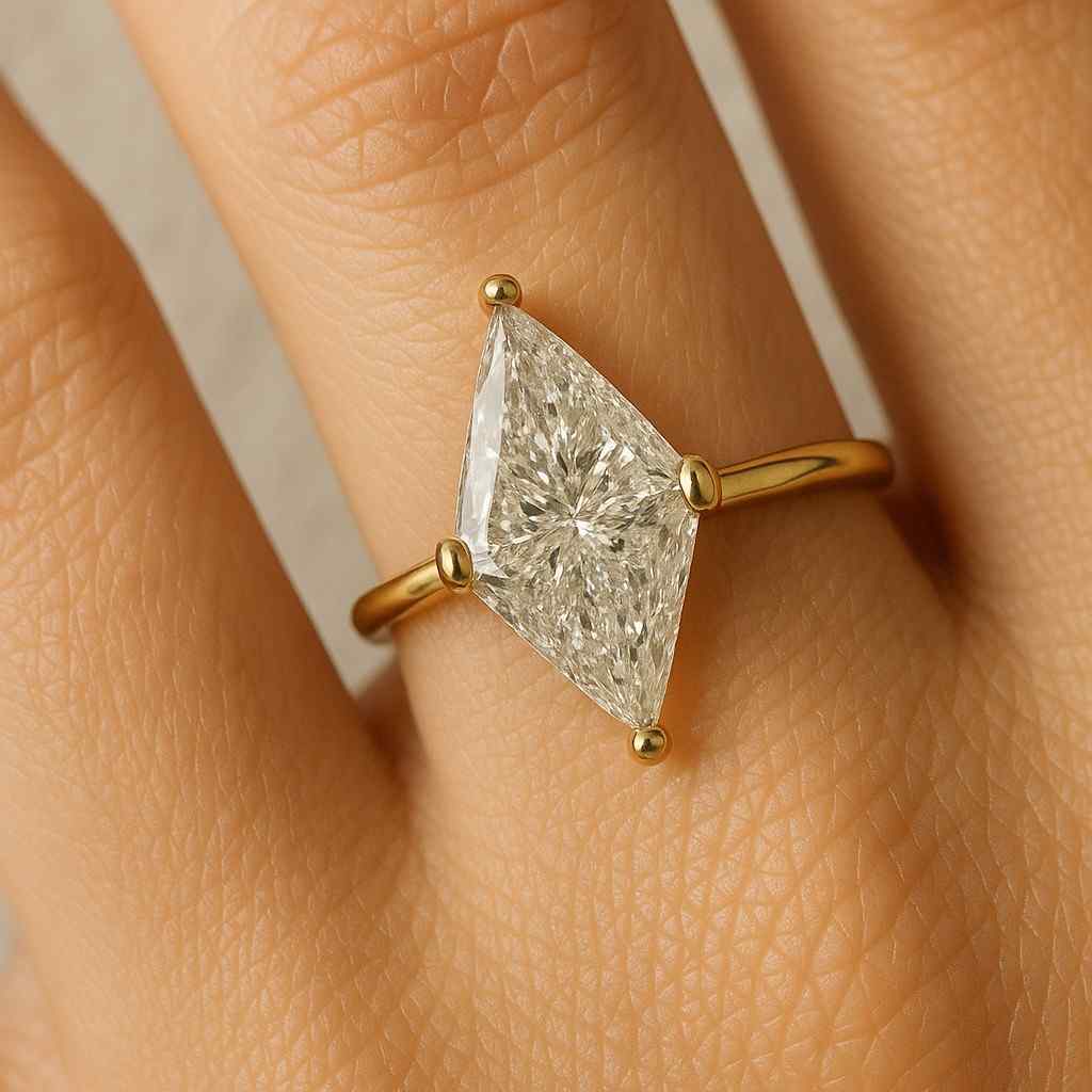 Trillion Cut Solitaire Ring 925 Sterling Silver  Moissanite or Lab Grown Triangle Cut Lab Grown Diamond Ring Set  Trillion Shape IGI Certified Engagement Bridal Gift