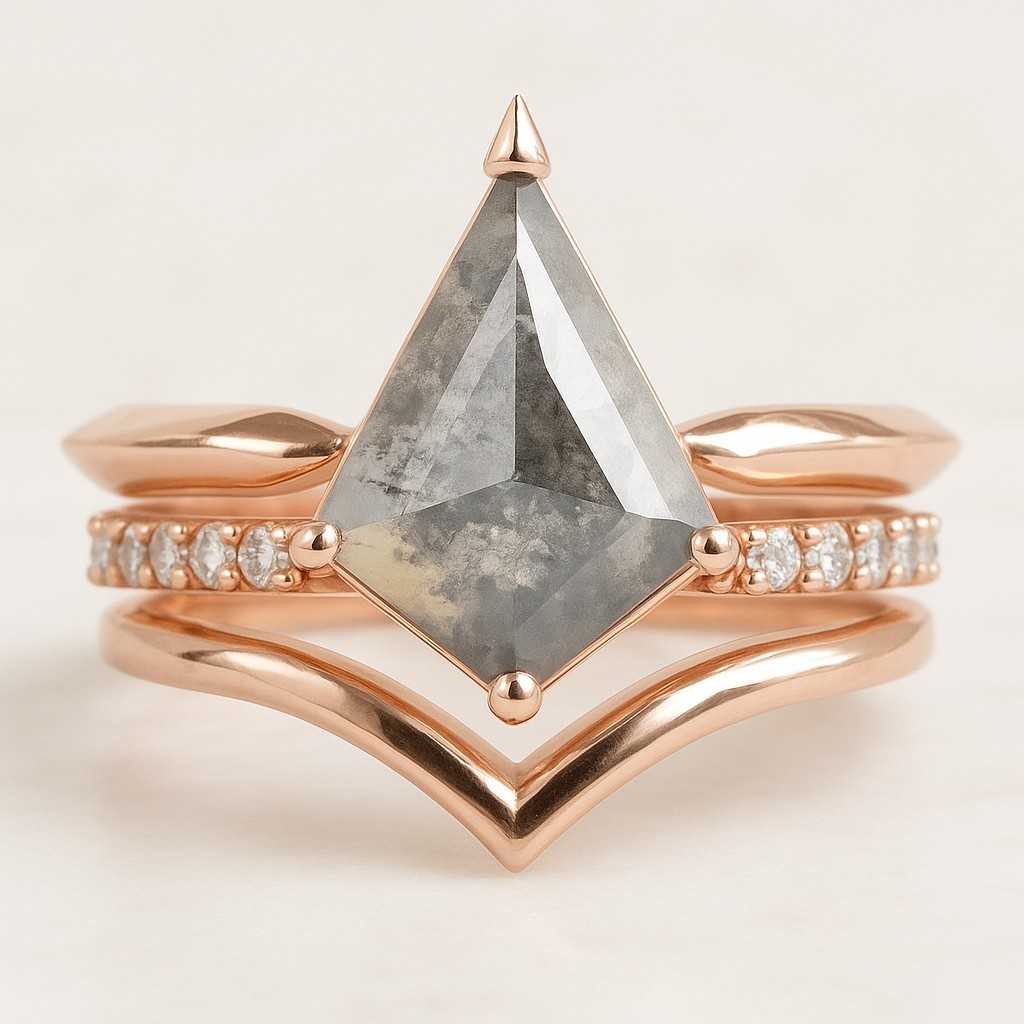 Twisted Band Gap Ring Diamond Open Wrap Ring for Women