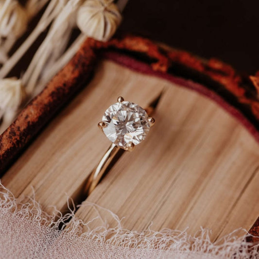 Two Diamond Engagement Ring,