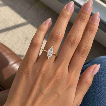 Two Stone Engagement Ring, 0.60TCW Triangle Lab Grown Diamond, Promise Ring, Handmade Jewelry