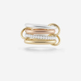 Two Tone Eternity Connected Rings