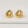 Gold-Tone Knot Stud Earrings for Women