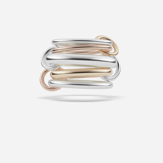 Two Tone Link Connected Ring