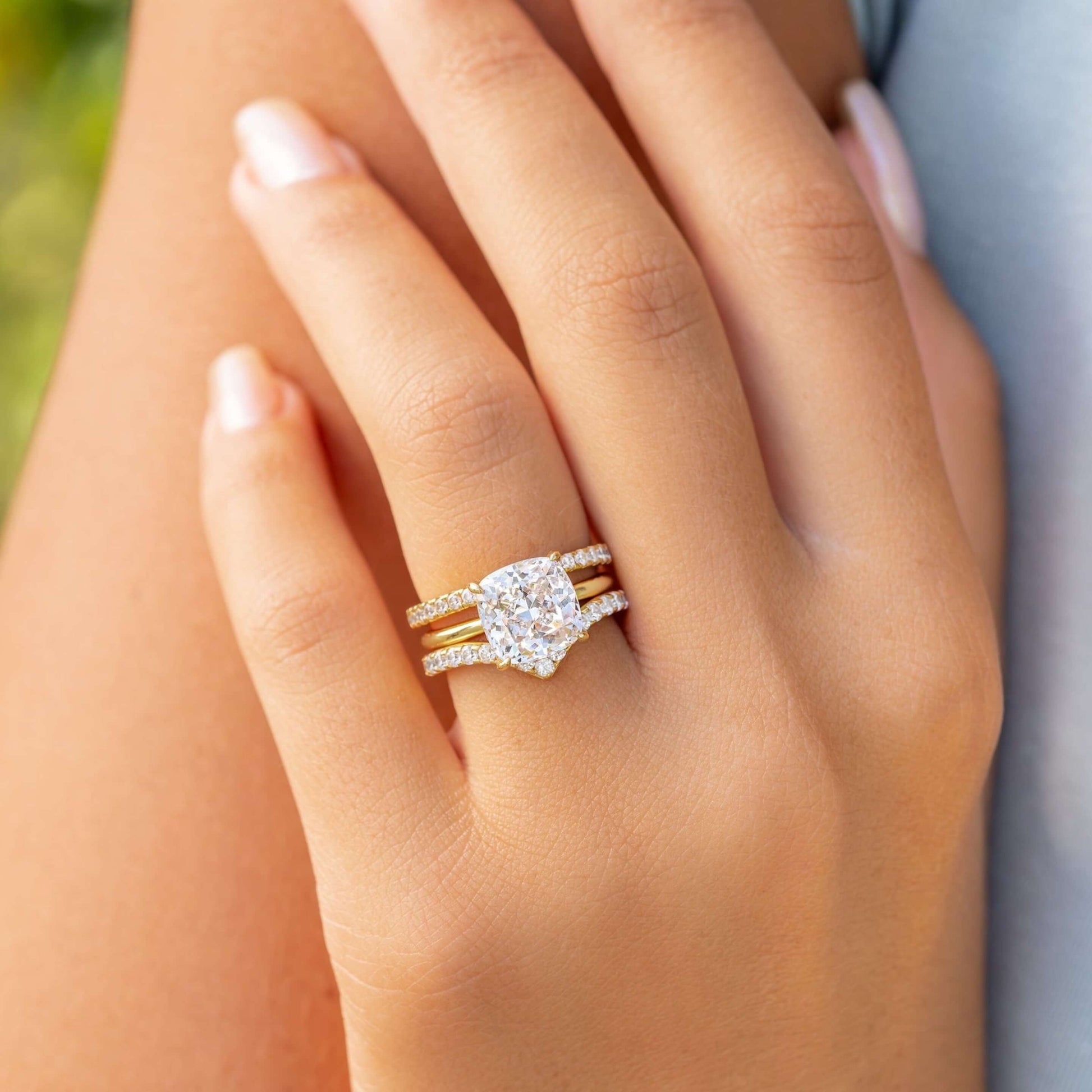Two Tone White and Yellow Gold Ring