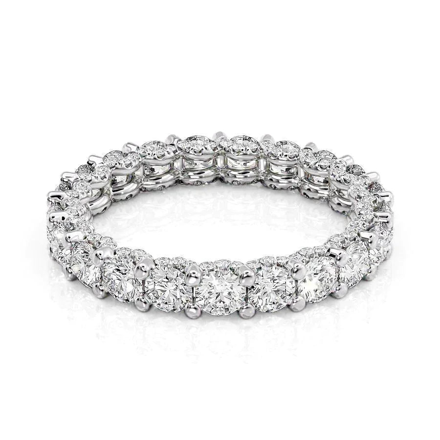 U Prong Micro Pav Lab Grown Diamond Band