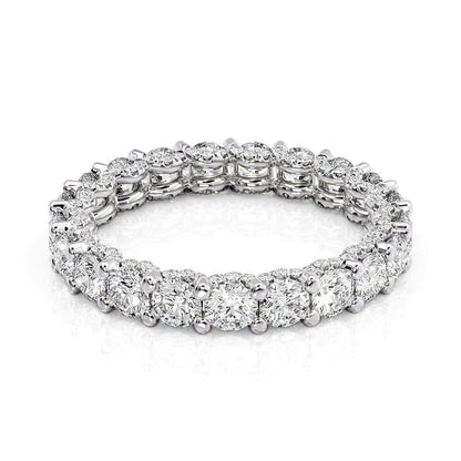 U Prong Micro Pav Lab Grown Diamond Band
