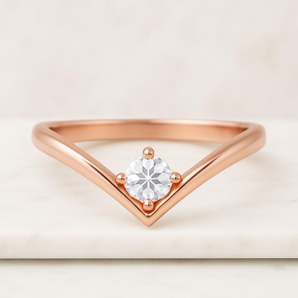 U shaped Curved Wedding Band Rose Gold Moissanite Diamond Dainty Bridal Stackable Ring Unique Matching Band Anniversary Promise Ring Women
