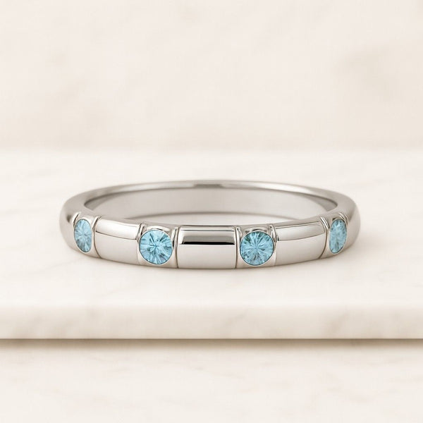 Unique Engagement Ring Wedding Ring Bridal Ring  Lab Grown Diamond Ring Minimalist Diamond Engagement Ring Set Round Brilliant Diamond Ring Set