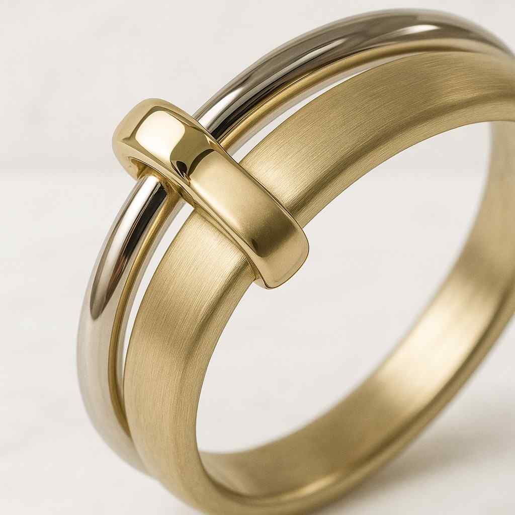 Unique Brushed Gold Matte Finish Bridal Jewelry