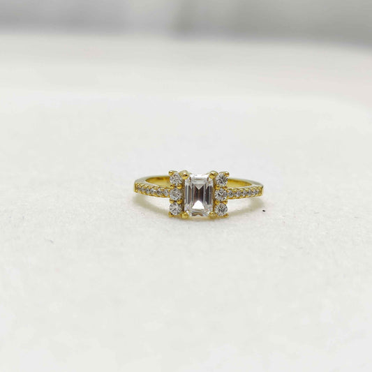 Unique Half Halo Set Ring