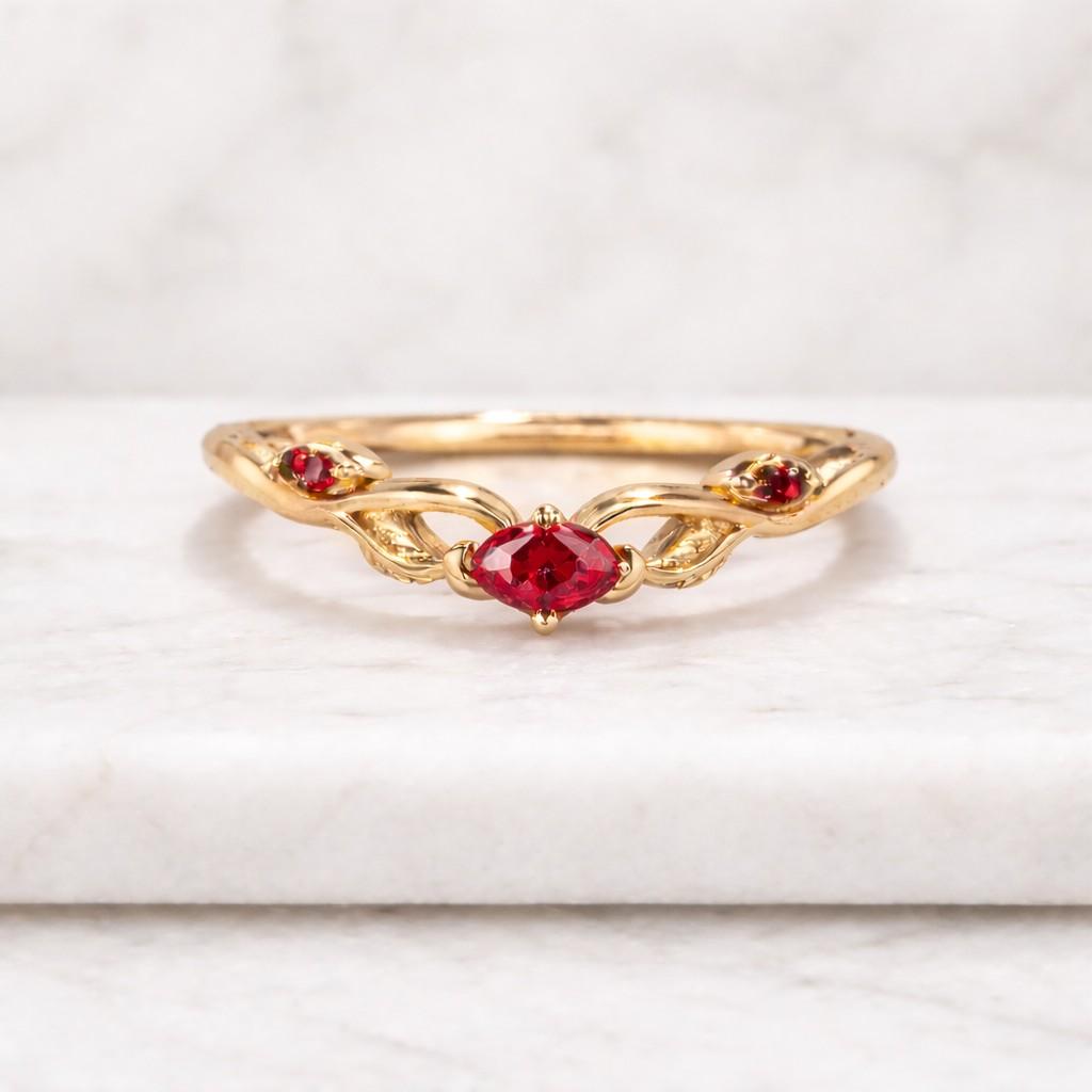 unique marquise ruby engagement ring