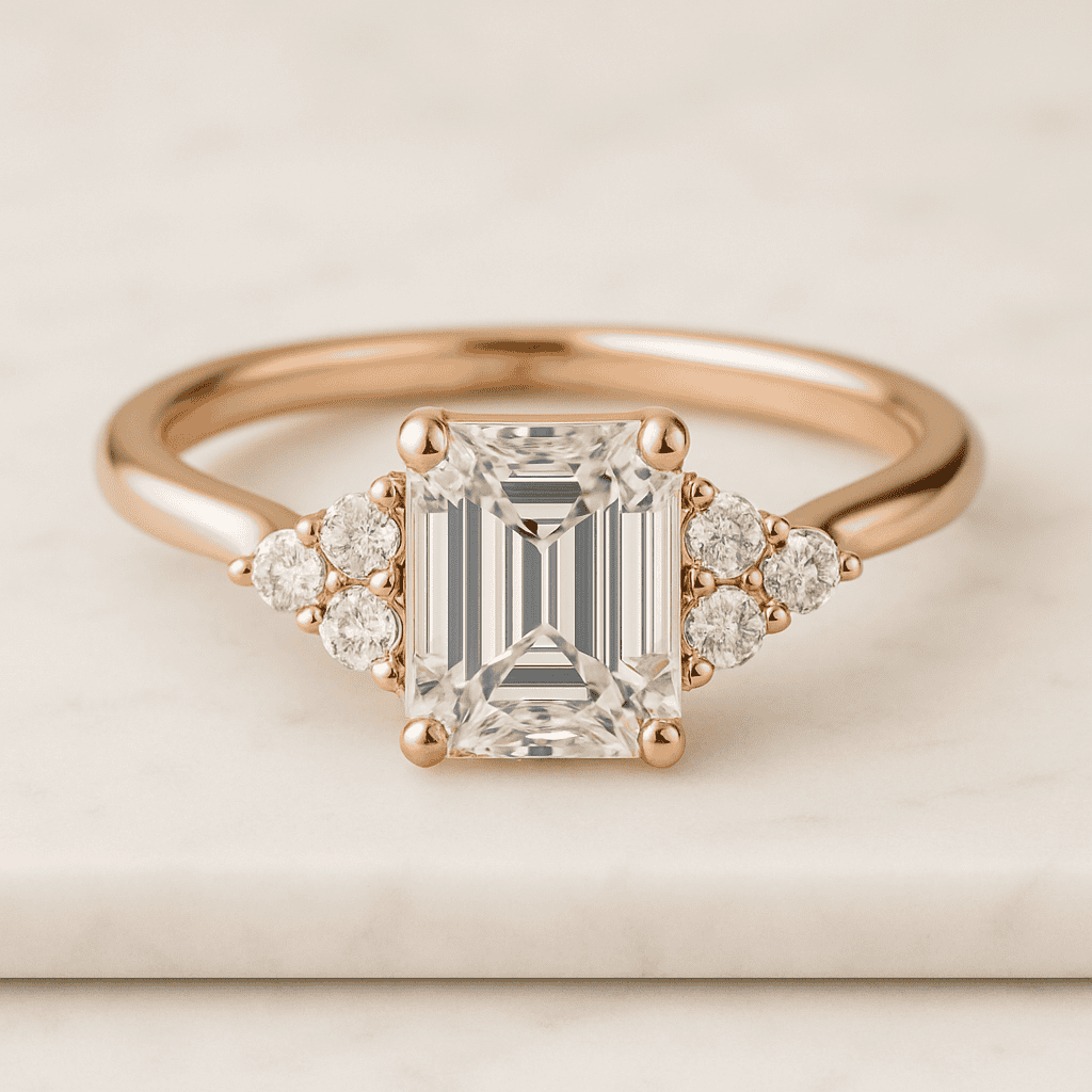 Radiant Cut Lab Grown Diamond Solitaire Engagement Ring