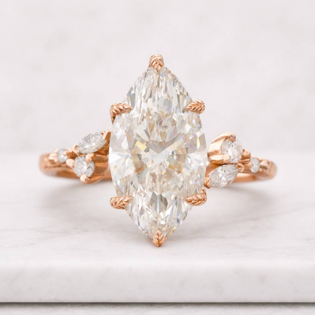 Unique Proposal Ring for Her Six Claw Prong Setting Ring Gif