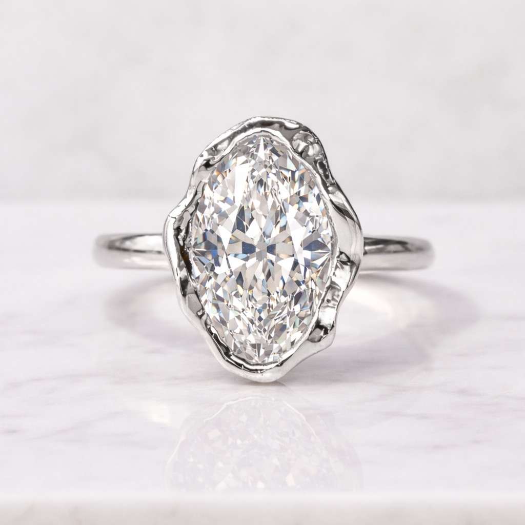 Unique Solitaire Engagement Ring