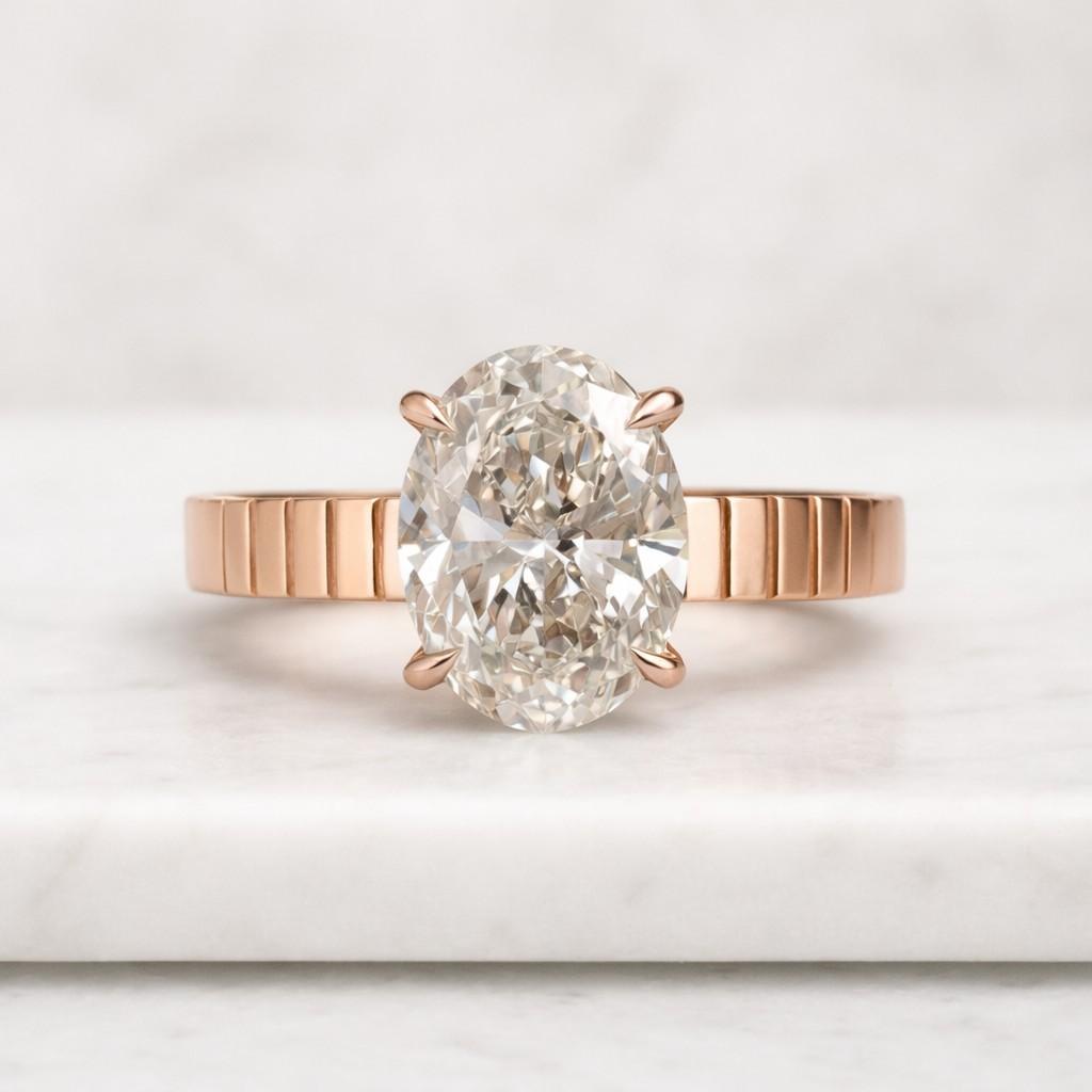 Unique Solitaire Engagement Ring