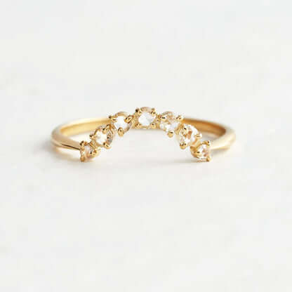 Unique Stacking Diamond Moissanite Ring