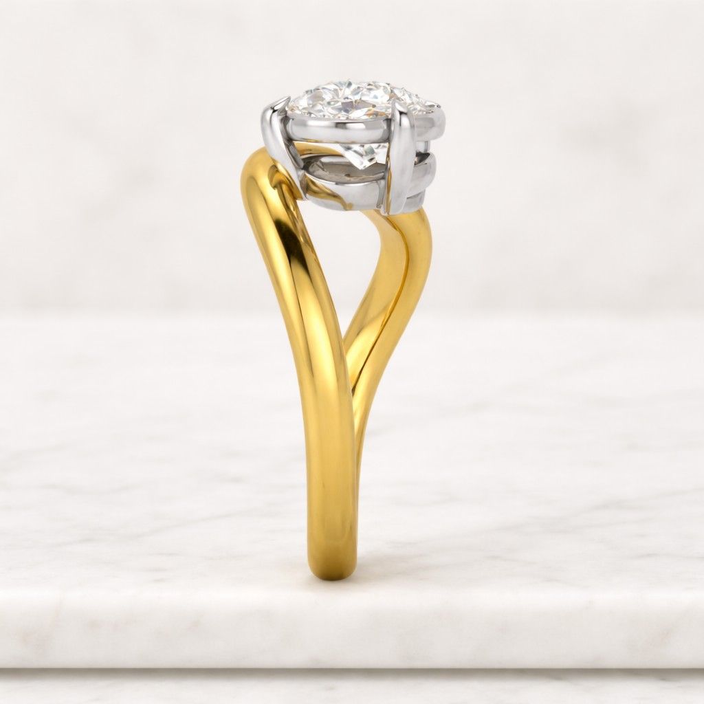 unique wavy diamond eternity band