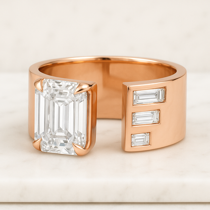 Unique Wedding Ring Women Half Eternity Band Bridal Anniversary Ring