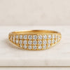 Art Deco 3 Row Pave Set Anniversary Band  For Him & Her