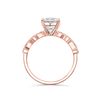 VVS Round Cut Prong Set Half Eternity Diamond Ring