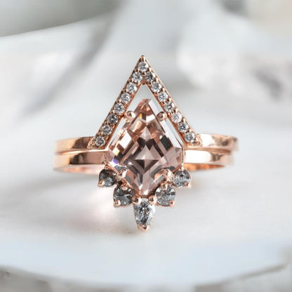 V Shape Round Cut Eco-Friendly Diamond Curved Wedding Band