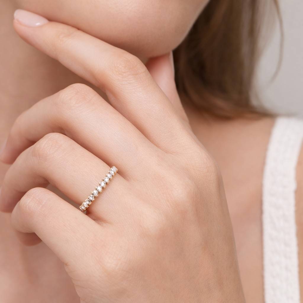twisted rope band 10k 14k 18k solid gold ring dainty stacking ring birthday gift ring twisted wedding ring for her rope full eternity ring
