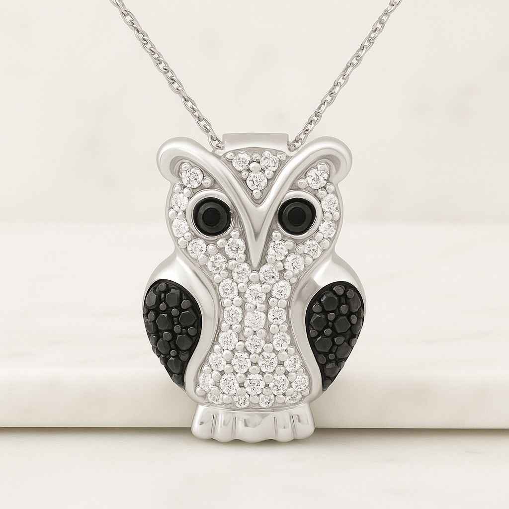 Vintage Barn Owl Necklace Elegant Nature Inspired Jewelry  Fall & Autumn Accessory Symbolic Jewelry Design Rustic Owl Jewelry Minimalist